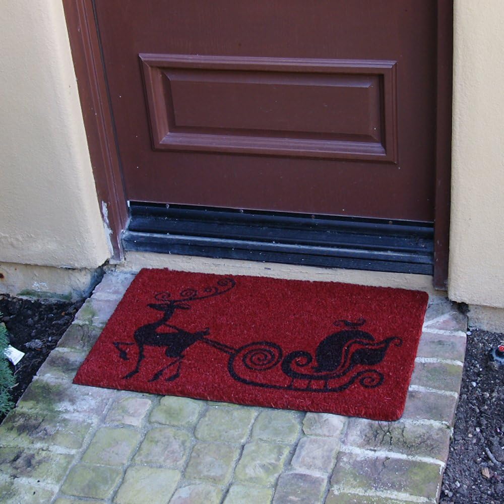 Rubber-Cal Rudolph The Red Nose Reindeer Holiday Christmas Mat, 18 x 30-Inch Pack of 2 A532