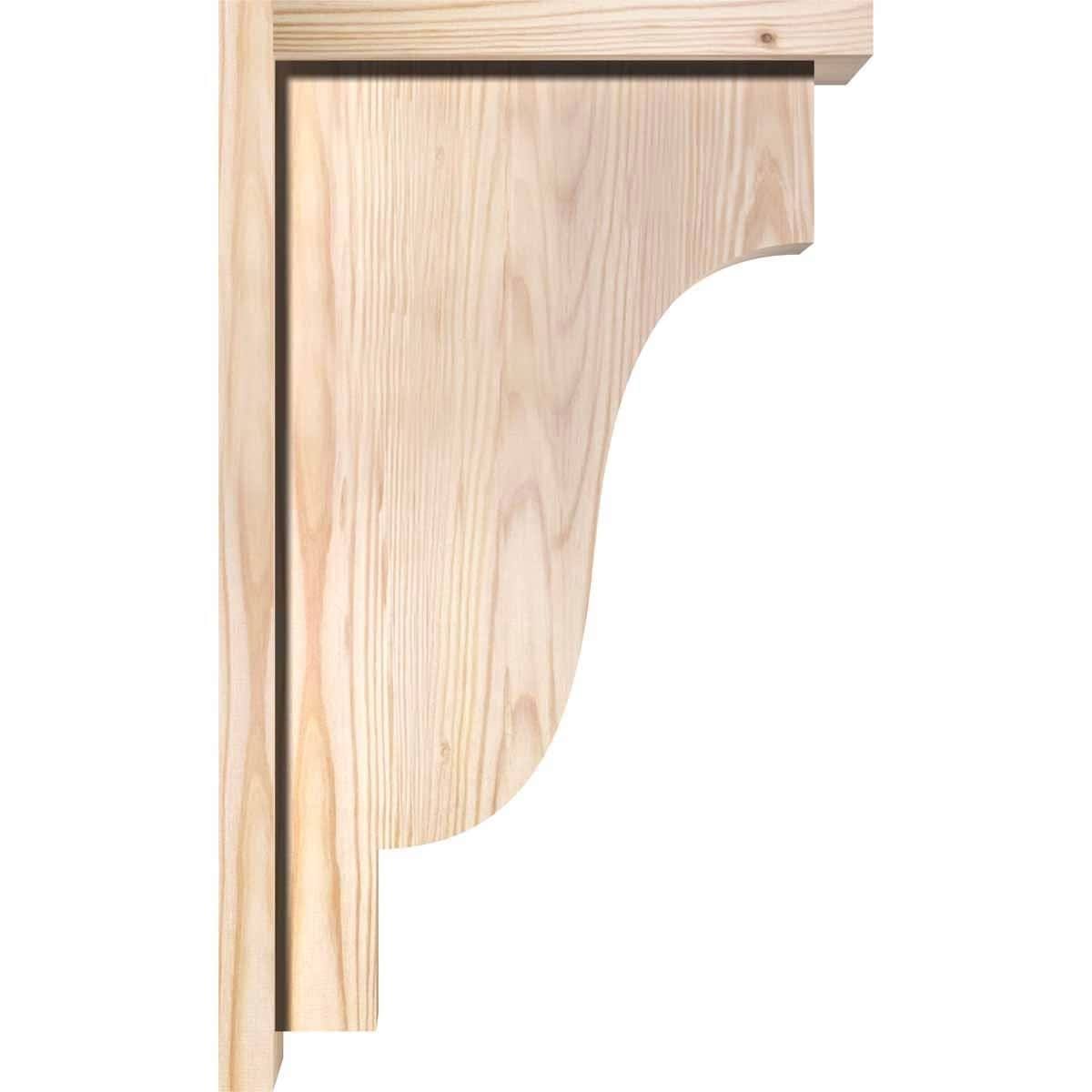 Newport Smooth Corbel with Backplate, Douglas Fir U5643