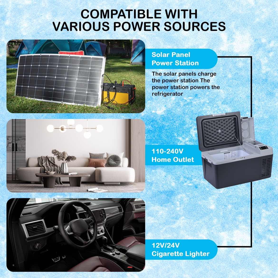 12 Volt 21 Quart Car Refrigerator Electric Cooler R115