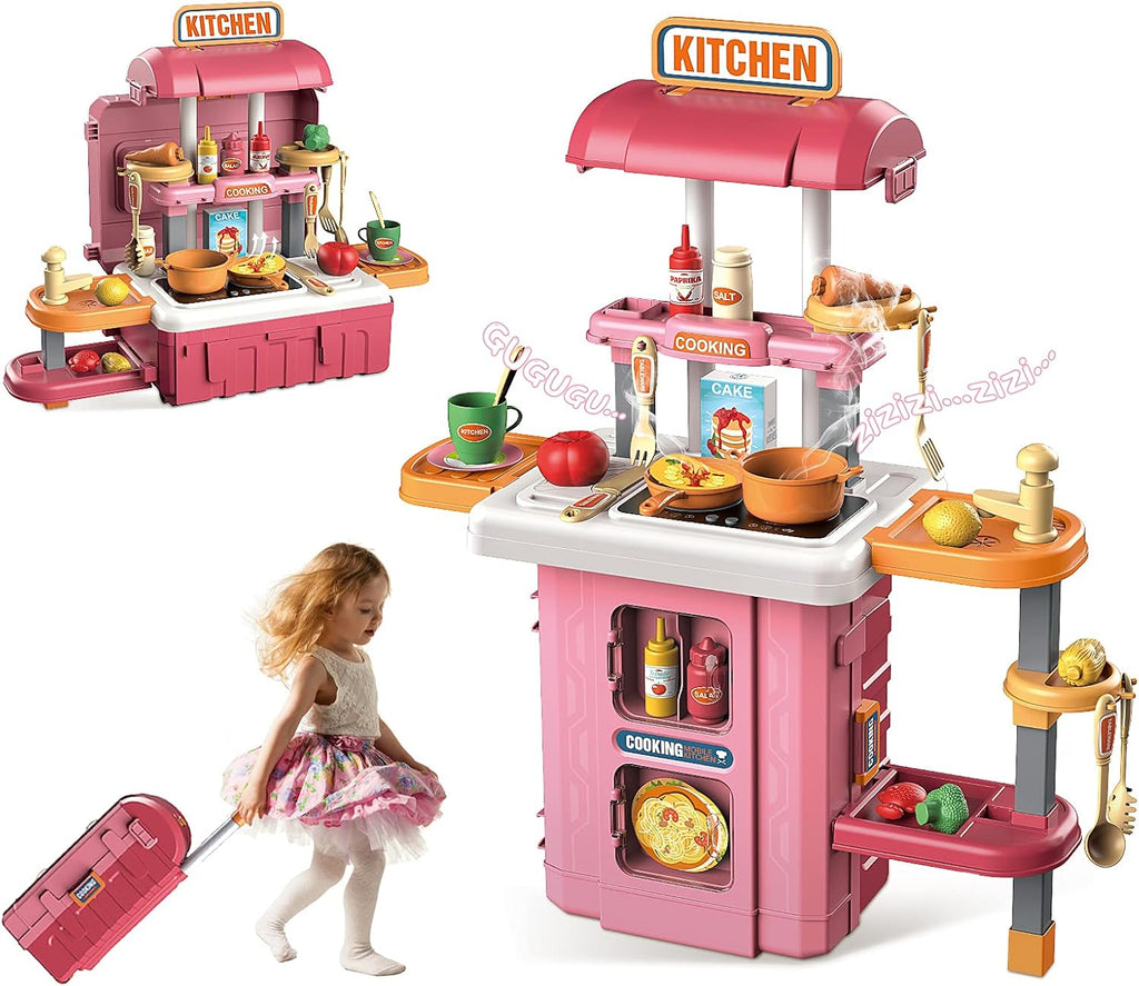 Green 49 PCS Kitchen Playset Travel Suitcase N98480