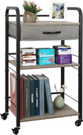3 Tier Rolling Utility Cart with Drawer L1139