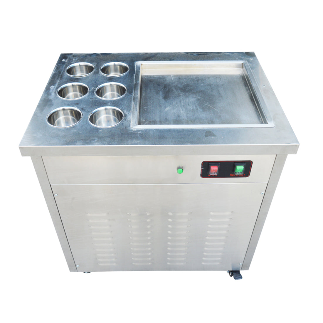 Commercial Fried Yogurt Machine with Dust Cover & 6 Buckets I385