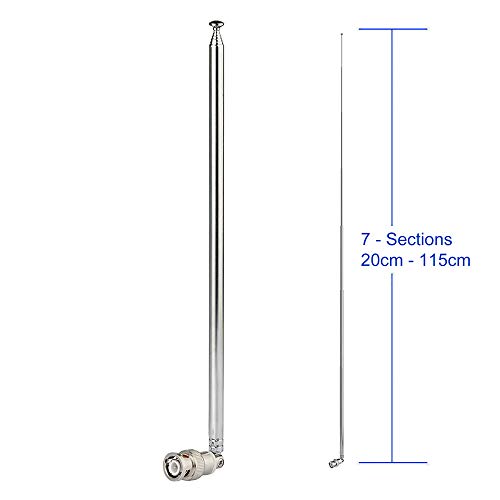 Police Radio Scanner Antenna 20-1300MHz 7 Sections Telescopic BNC Male Antenna P154