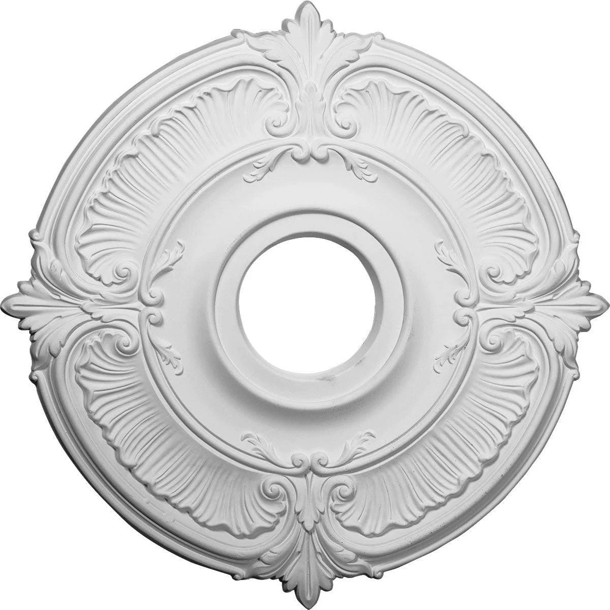 18x22OD x 4x22ID x 5/8x22P Hand-Painted Pewter Ceiling Medallion F35568