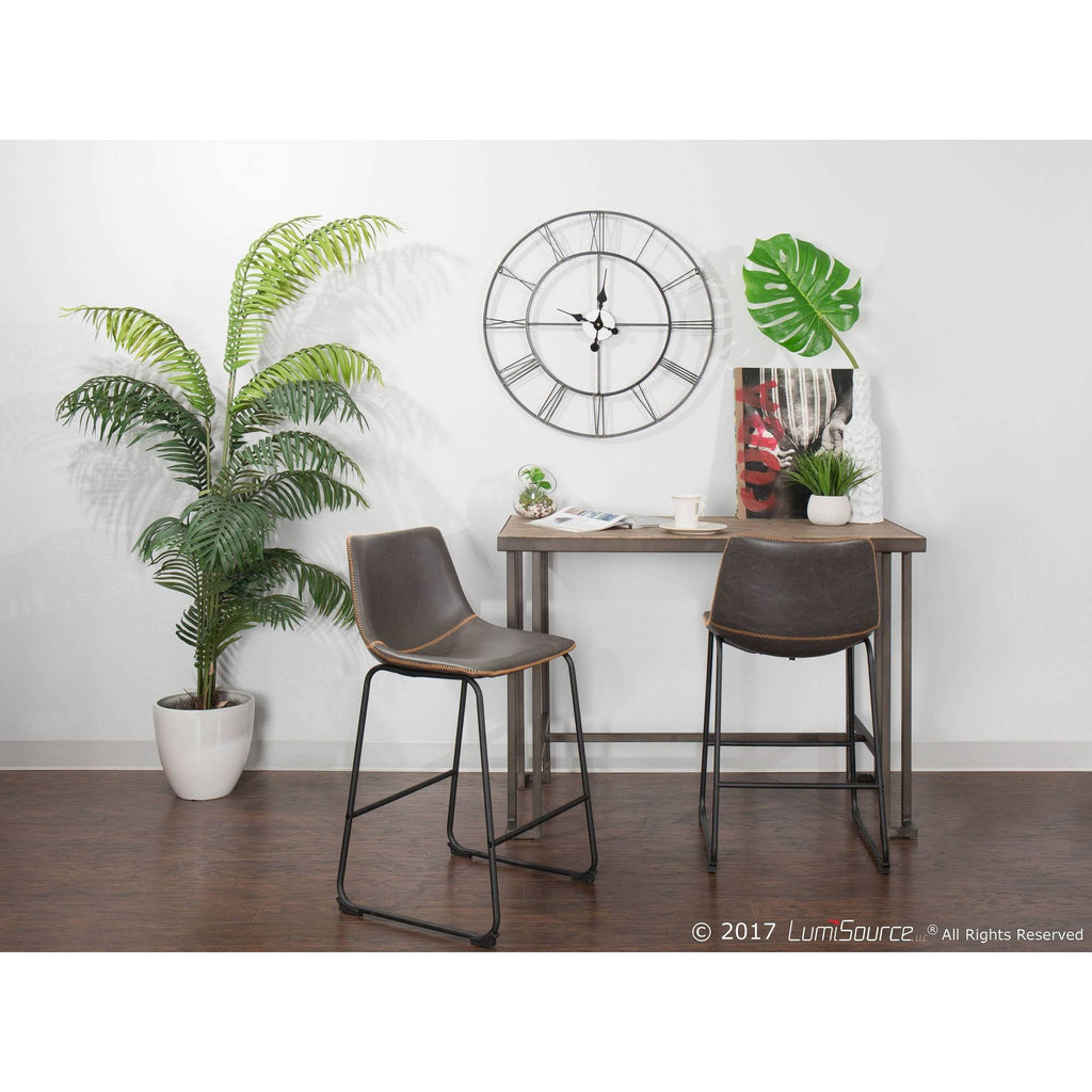 26x22 Counter Stool Black Espresso Set of 2 I98084