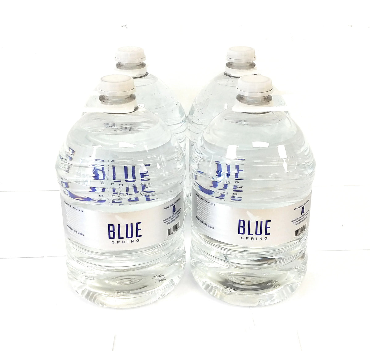 Blue Spring Natural Spring Water, 4 Gallons per Case K37630