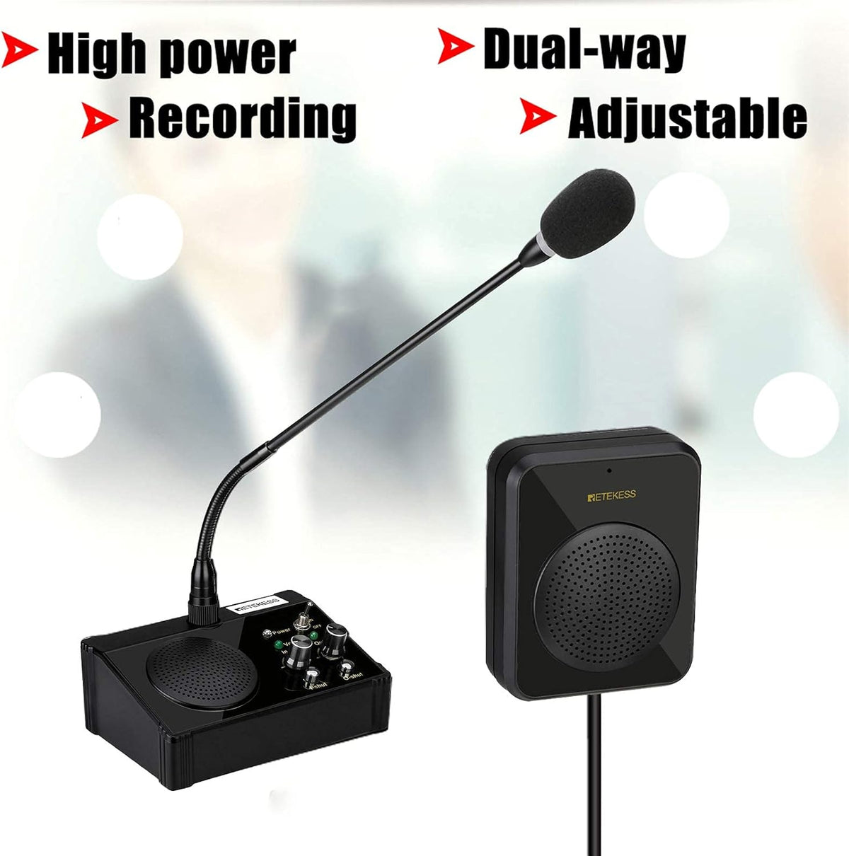 2 Way Window Intercom Speaker, Pack of 2 T6730