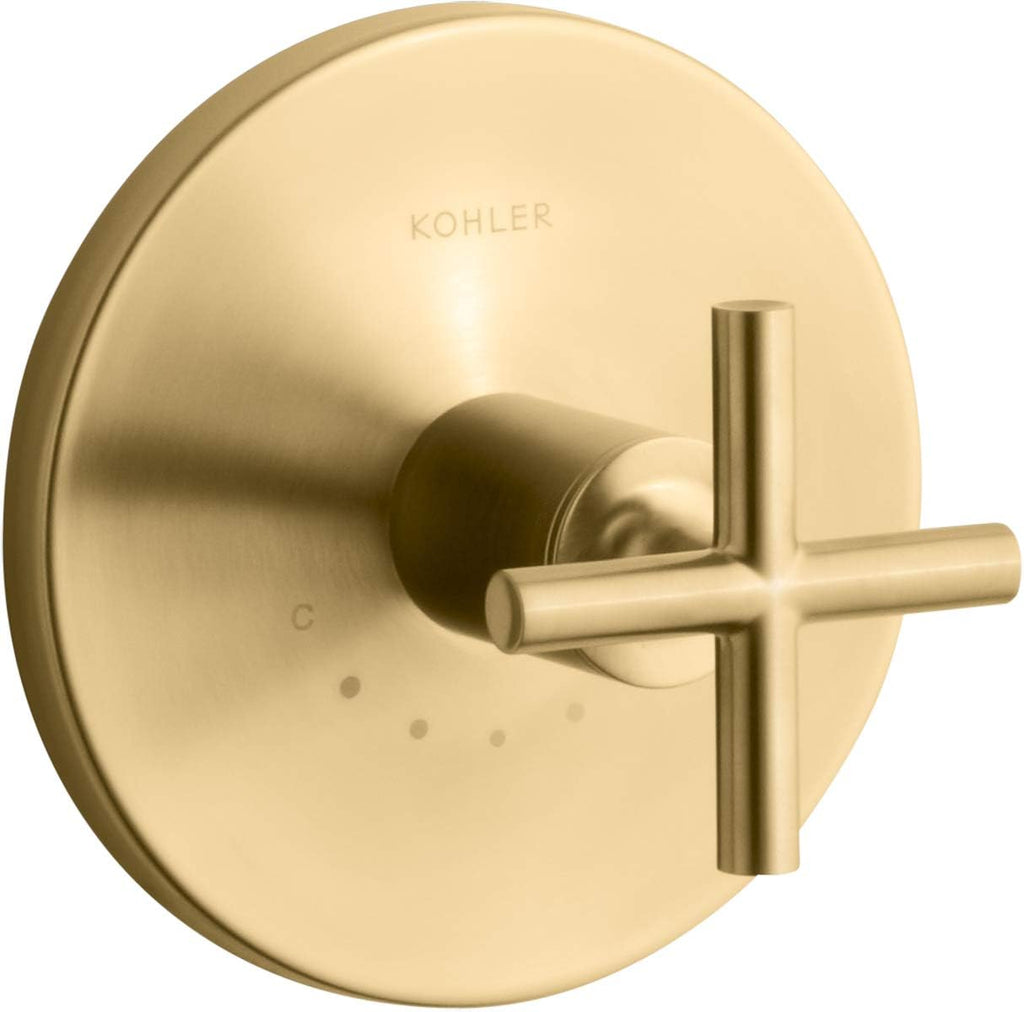 Vibrant Brushed Moderne Brass Valve Trim Y75660