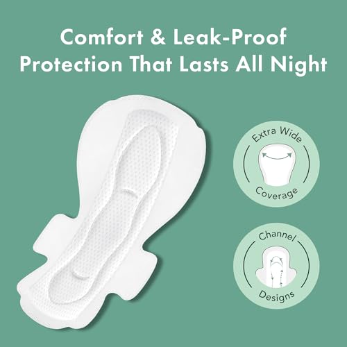 Organic Cotton Cover Unscented Ultra Thin Pads (Overnight, 40 Count) B4784