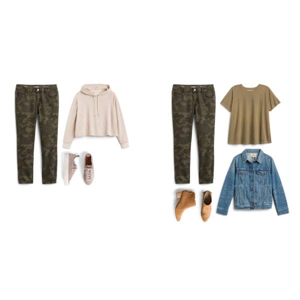 Dark Camo Skinny Crop Jeans B308172