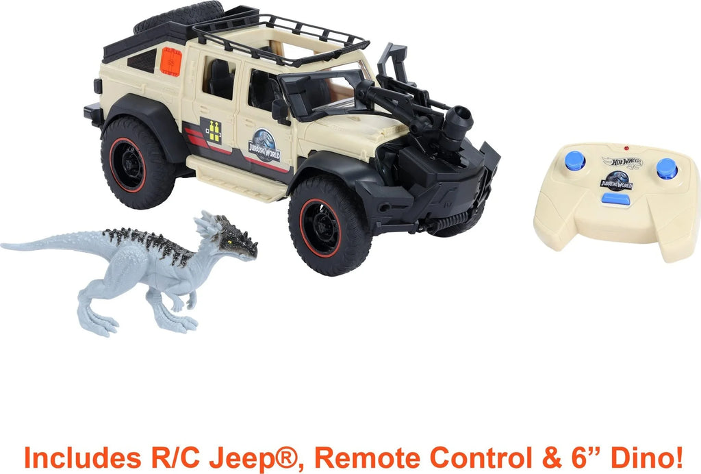 Jurassic World Dominion Jeep Gladiator RC Vehicle with 6-inch Dracorex Dinosaur Figure O6422