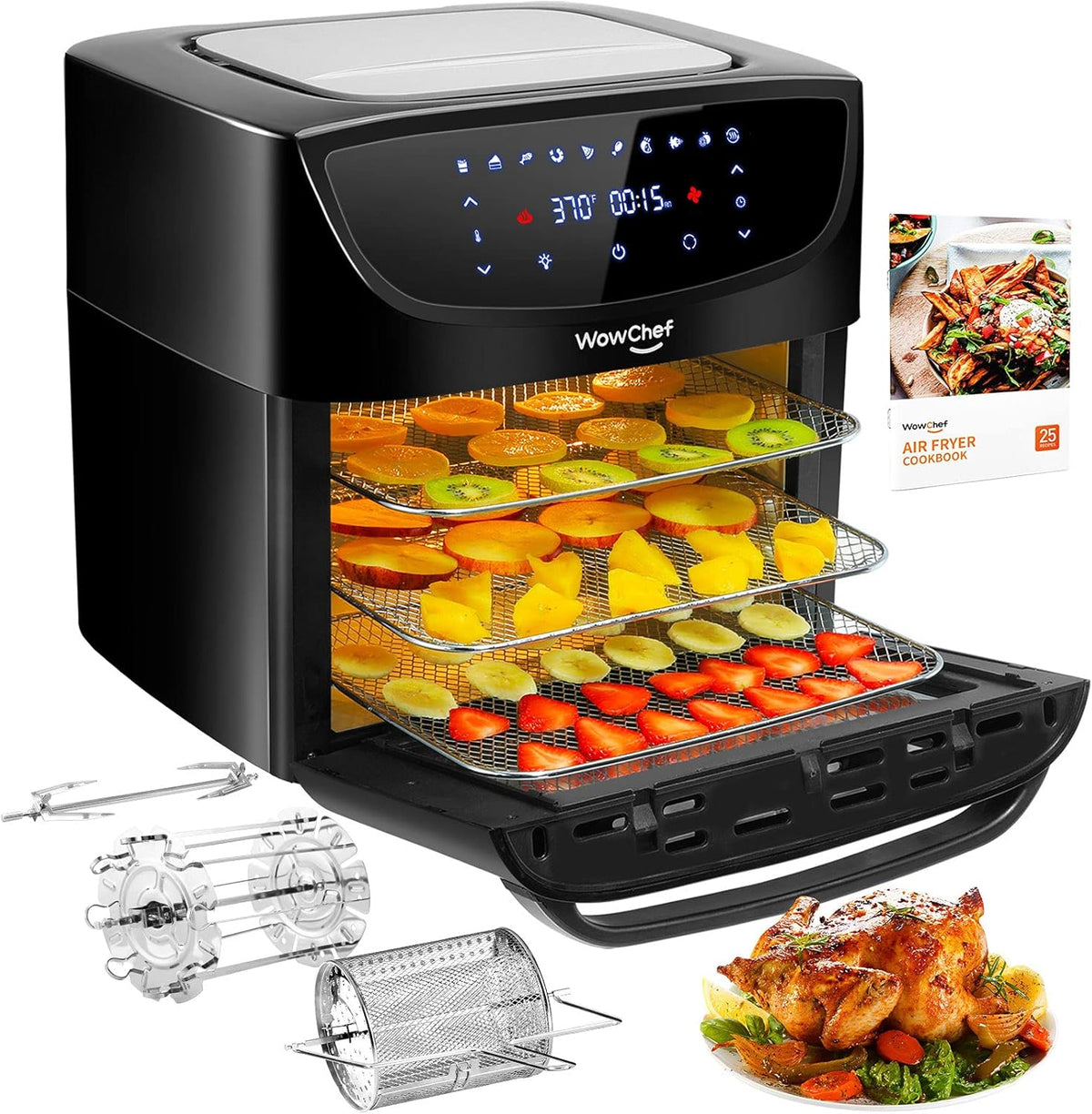 20 Quart 10-in-1 Digital Air Fryer Oven with Racks E264566