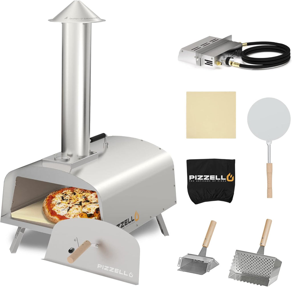 13 Propane Gas Pizza Oven with Pizza Stone, Pizza Peel, Carry Bag B8814