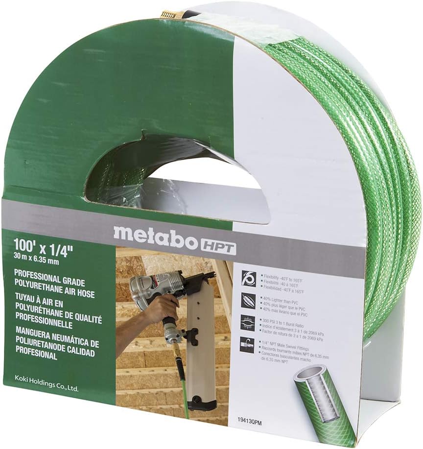 1/4-Inch x 100 Ft Polyurethane Air Hose, 300 PSI, Pack of 2 A666