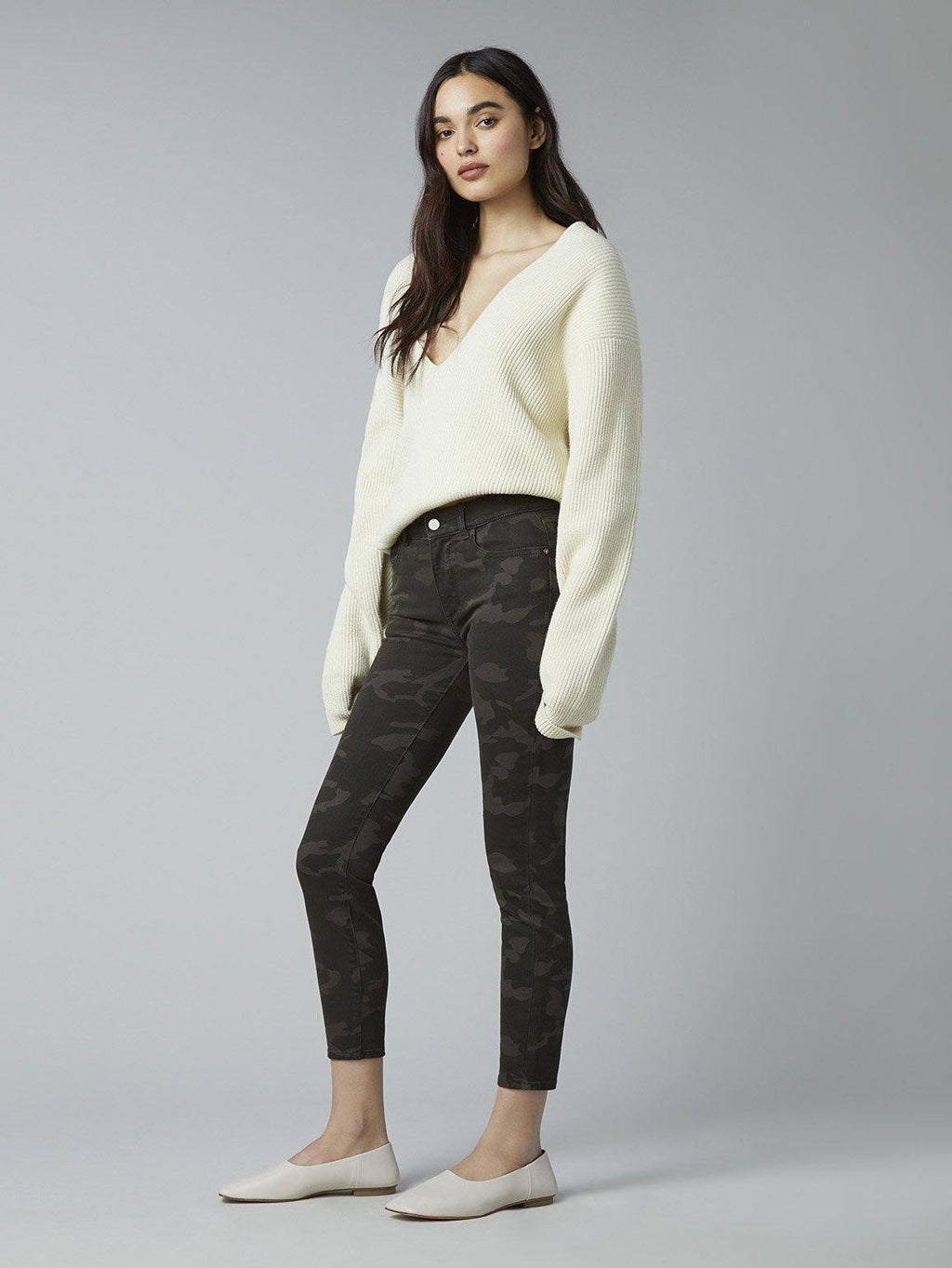 Dark Camo Skinny Crop Jeans B308172
