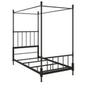 Twin Metal Canopy Bed Black L532254