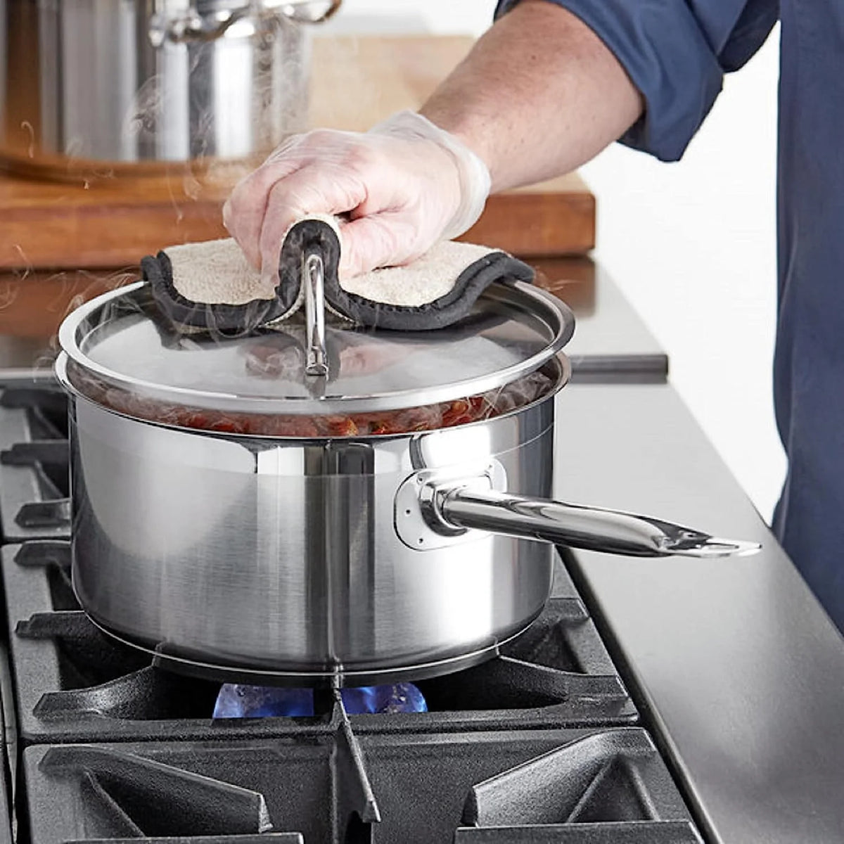 6 qt. Stainless Steel Saucepan with Lid N976226