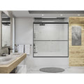 Matte Black Frameless Tub Door Q944179
