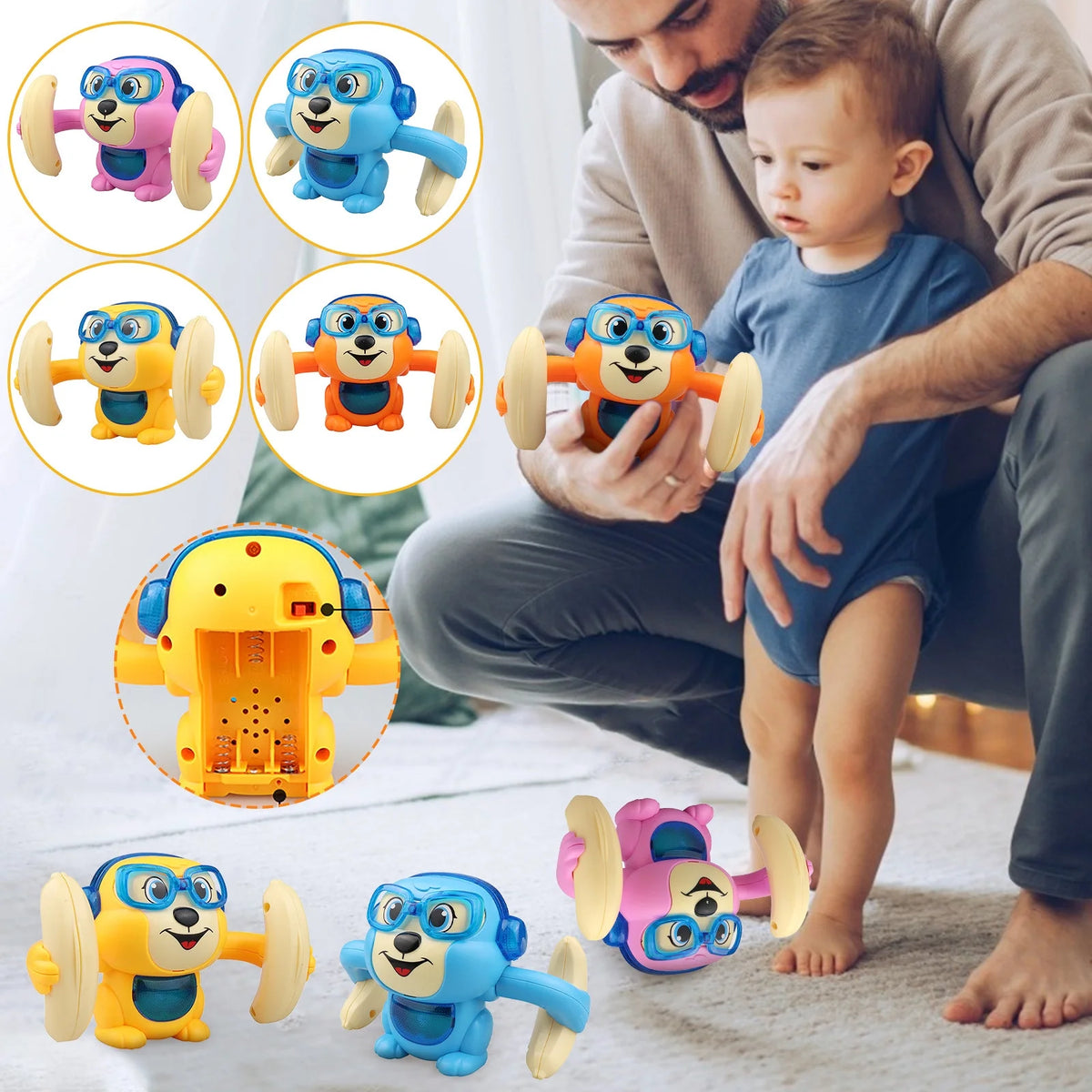 Rolling Monkey Toy with Music C21860