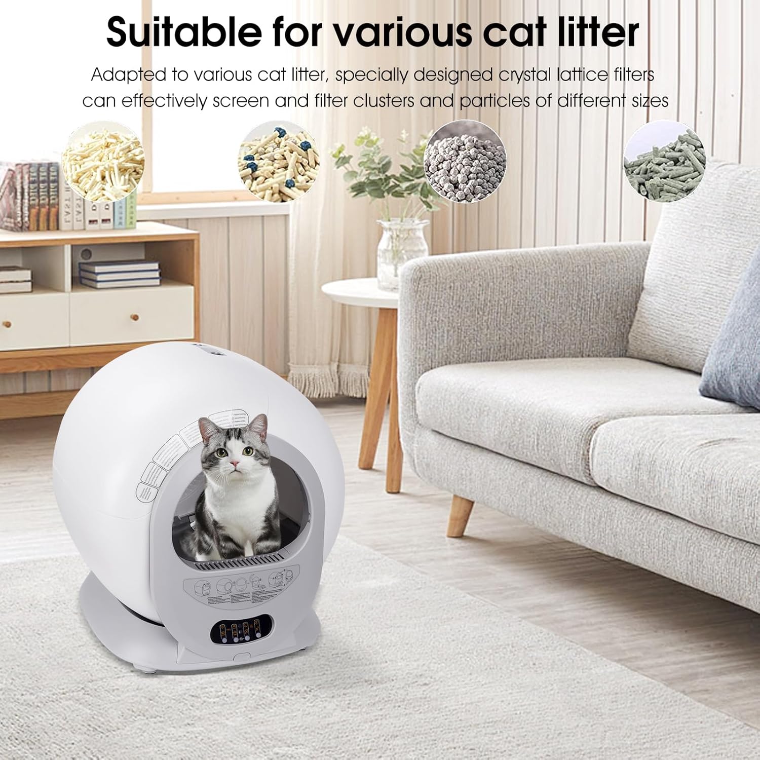Self-Cleaning Automatic Cat Litter Box with App Control O273402
