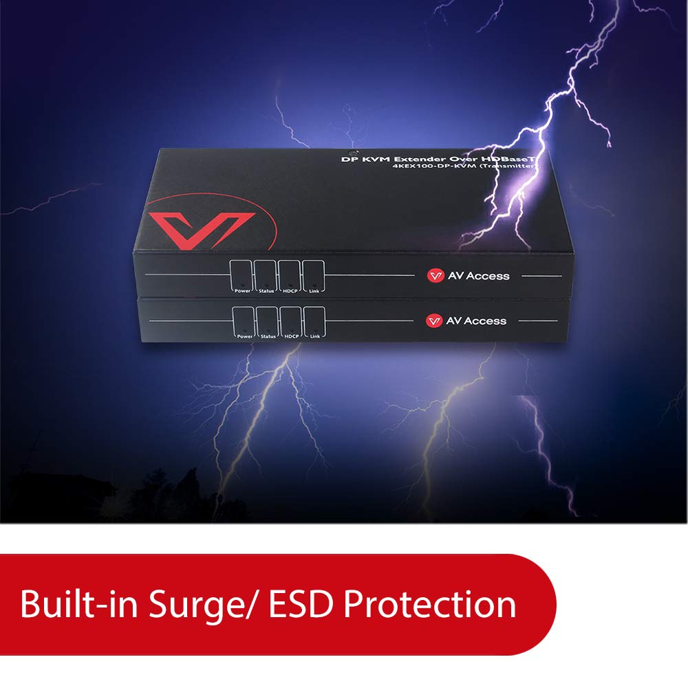 HDMI USB Extender KVM, 100m 330ft, 4K 60Hz, Over Cat5e/6a, 4 Ports USB2.0, RS232, POE N608633