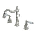 Polished Nickel Widespread Bathroom Faucet with Drain Assembly J7558
