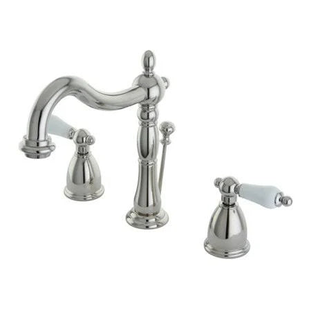 Polished Nickel Widespread Bathroom Faucet with Drain Assembly J7558