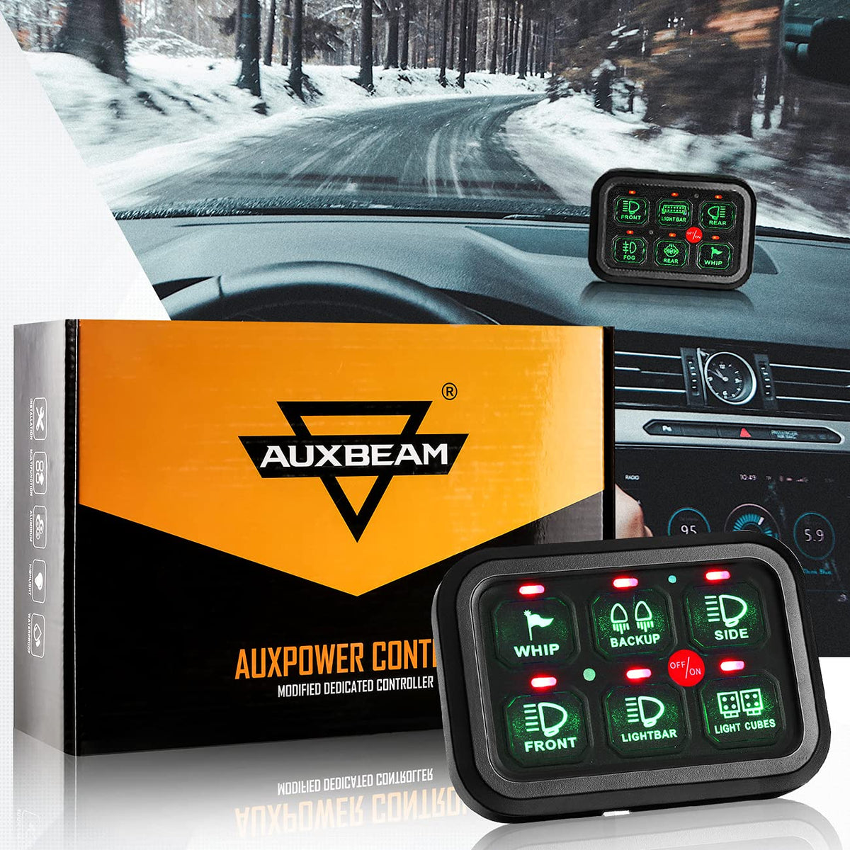 6 Gang Switch Panel with Automatic Dimmable On-Off LED Switch Pod Touch Switch Box Q559994