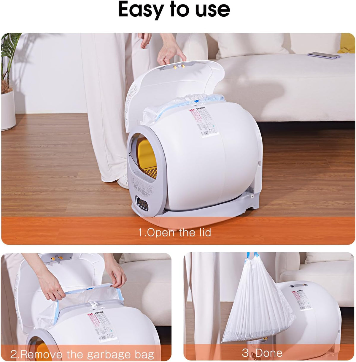 Self-Cleaning Automatic Cat Litter Box with App Control O273402