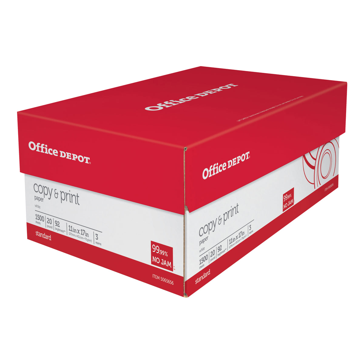 Ledger Size 20 Lb Copy Paper, Ream of 500 Sheets, Case of 3 Reams K771