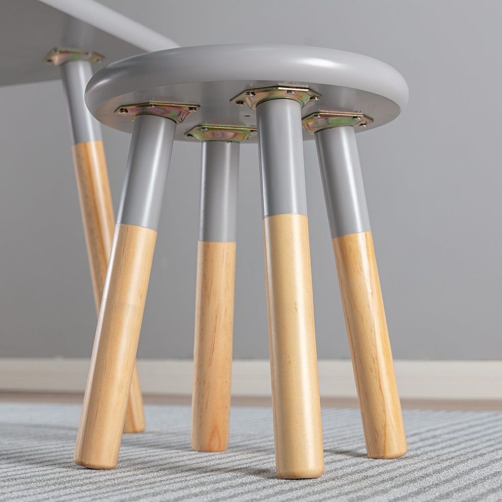 Gray Kids Table and Stool Set Y455883