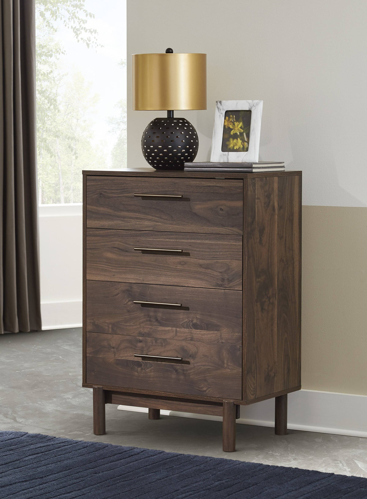 Mocha Four Drawer Chest W9952