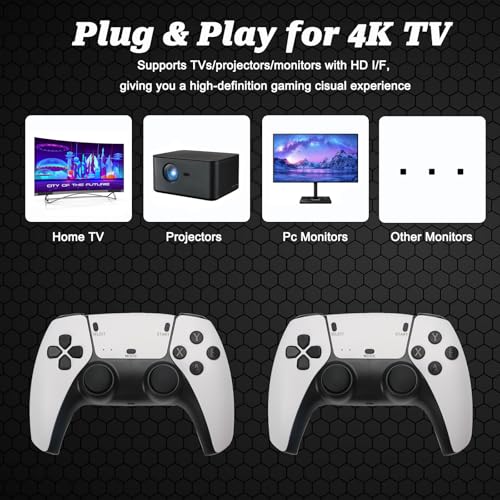 Retro Game Console with 20000 Games, 4K HDMI Output, Dual Controllers 64G B675