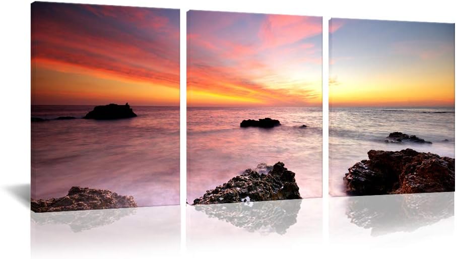 Black and Red Golden Gate Bridge Canvas Wall Art 20x28 3pcs G50345