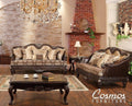 Cherry Finish Wood Sofa & Loveseat Set 2Pcs L527