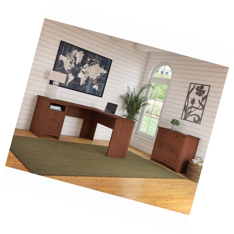 L Shaped Desk with Lateral File Cabinet G705