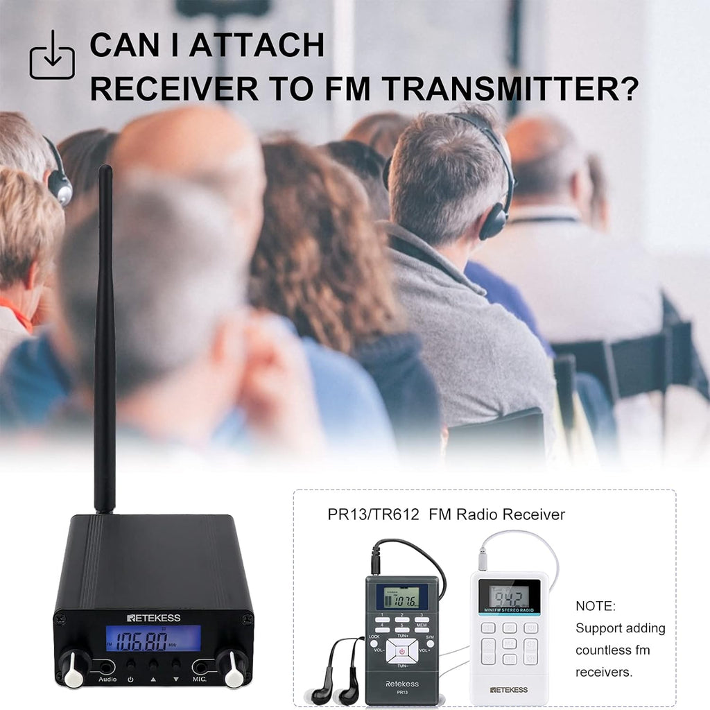 FM Transmitter with 3.5mm Mic Audio Jack X949178