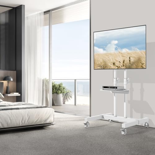 Rolling TV Stand with Metal Laptop Shelf L88473