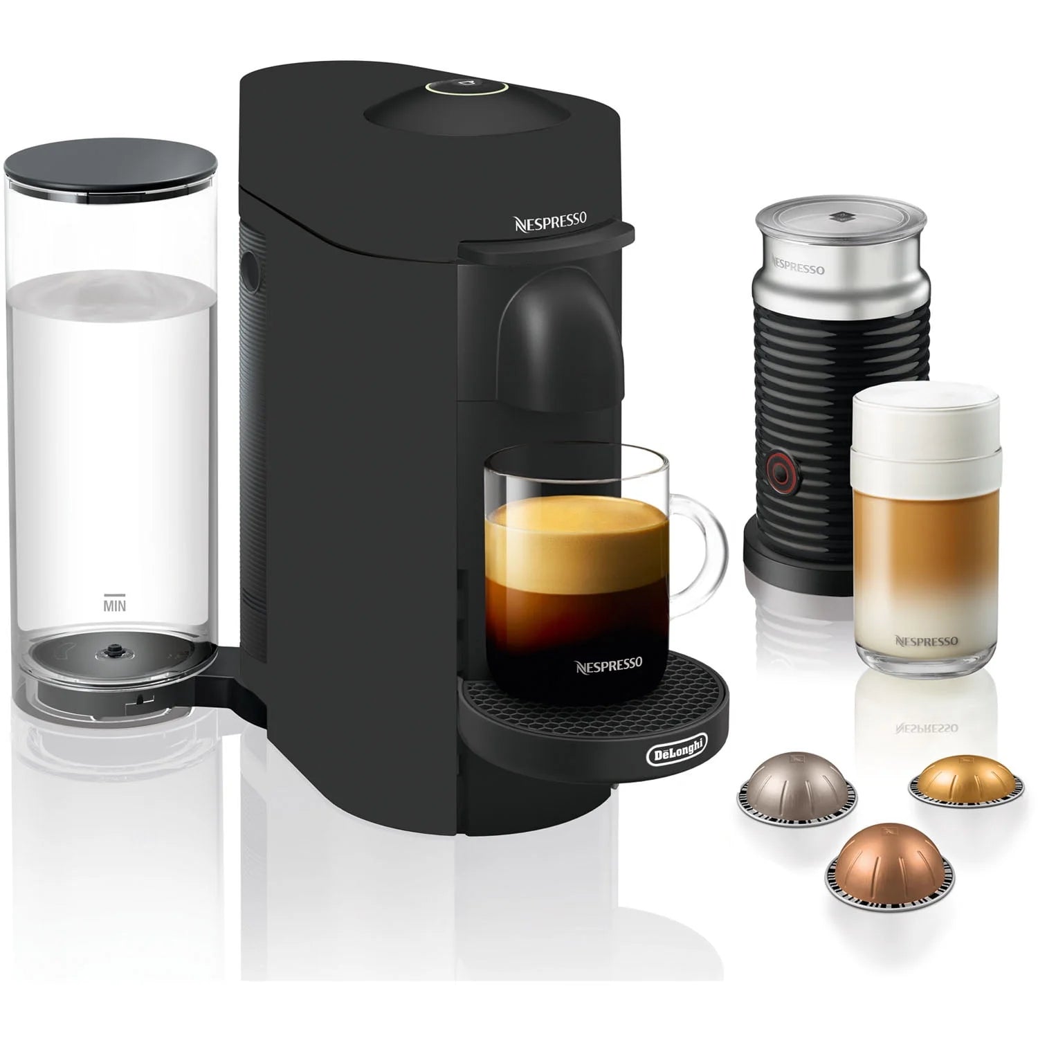 Black Matte Coffee and Espresso Machine J626