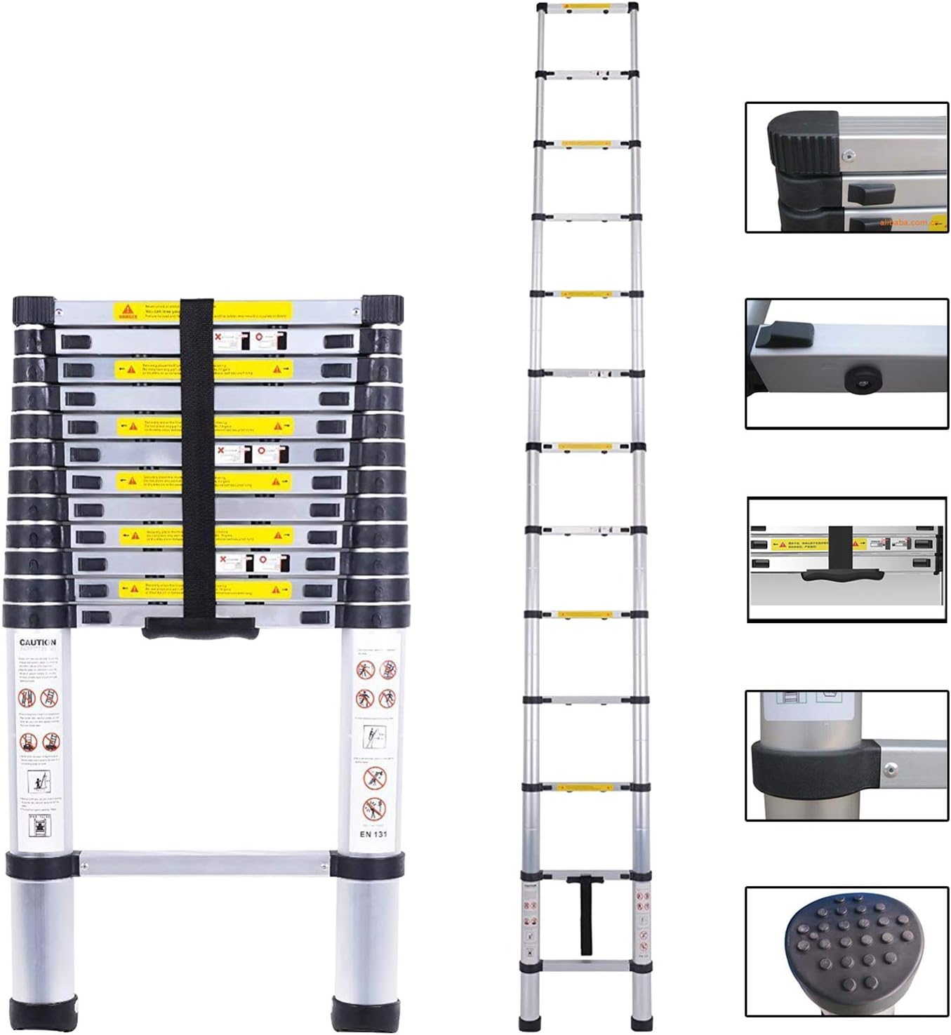 10.5FT Aluminum Telescoping Ladder B25996