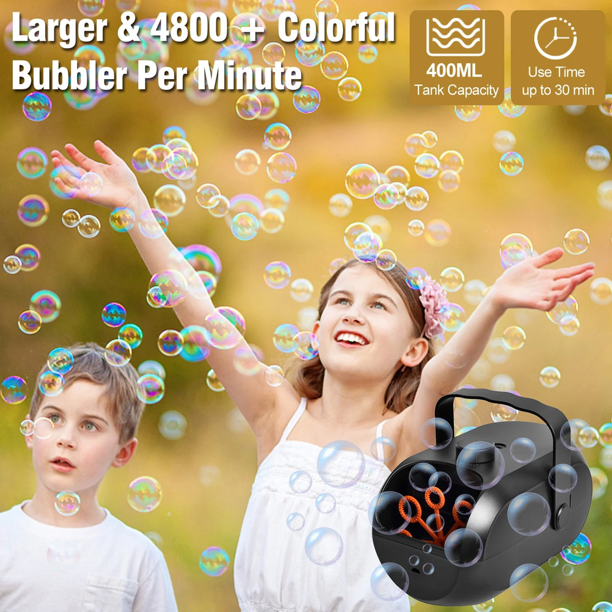 Portable Rechargeable Bubble Machine M82269