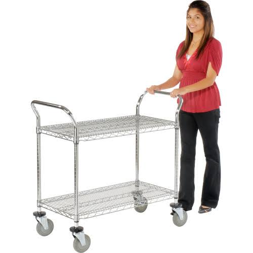 2 Shelves Wire Utility Cart H789178