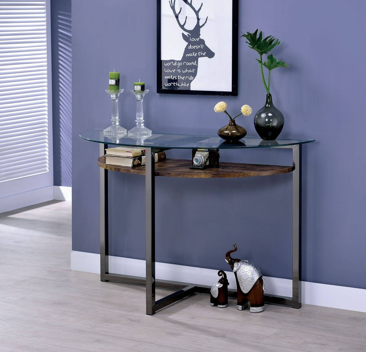 Black Chrome Sofa Table I3463