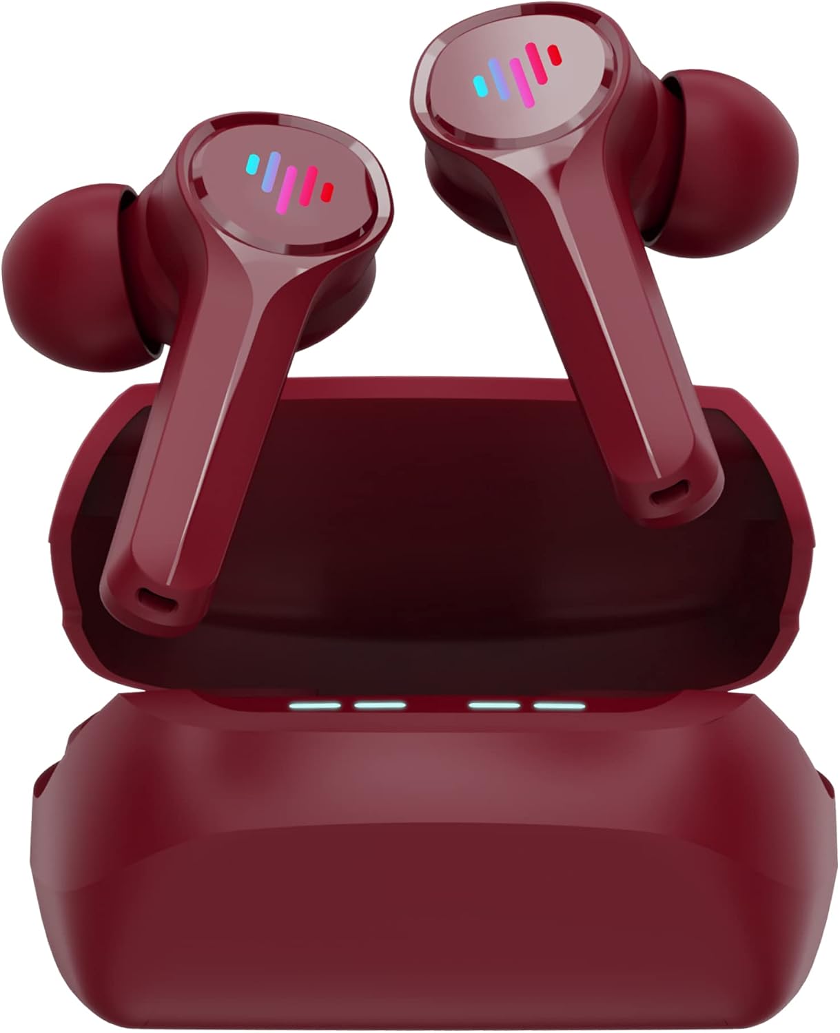 Purple Gaming Wireless Earbuds with Charging Case F800