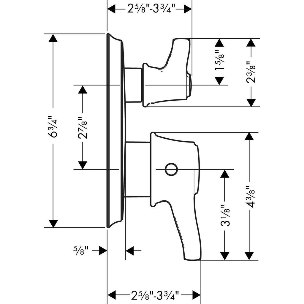 Polished Nickel Thermostatic Trim with Volume Control Y124576
