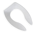 White Elongated Toilet Seat with Stainless Steel Hinges E18702