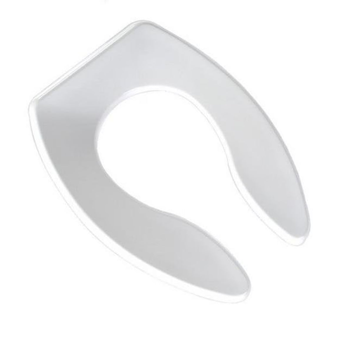 White Elongated Toilet Seat with Stainless Steel Hinges E18702