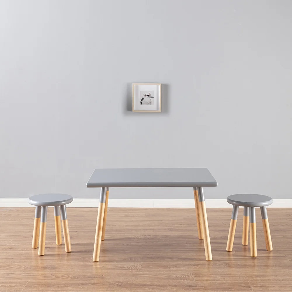 Gray Kids Table and Stool Set Y455883