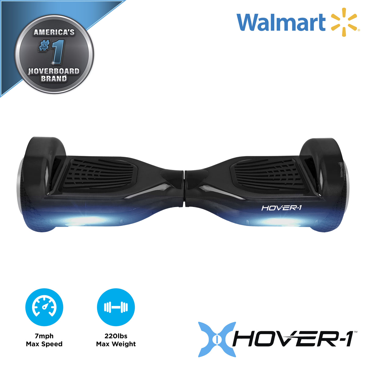 Black Electric Hoverboard with 6.5" Wheels J53057