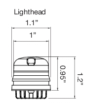 Amber Push-On Hidden Strobe Kit F476
